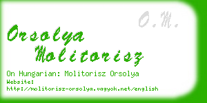 orsolya molitorisz business card